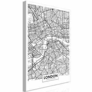 Wandbild - Map of London (1 Part) Vertical
