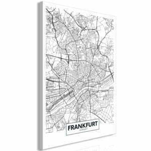 Wandbild - Map of Frankfurt (1 Part) Vertical