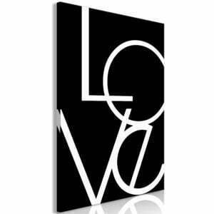 Wandbild - Black and White: Love (1 Part) Vertical