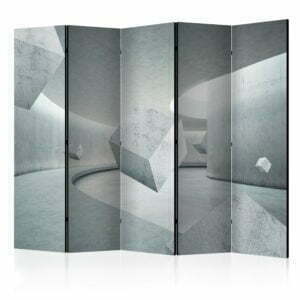 5-teiliges Paravent - Geometry of the Cube II [Room Dividers]