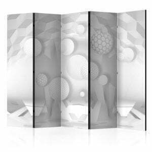 5-teiliges Paravent - Circles in the Space II [Room Dividers]