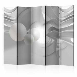 5-teiliges Paravent - White Corridors II [Room Dividers]