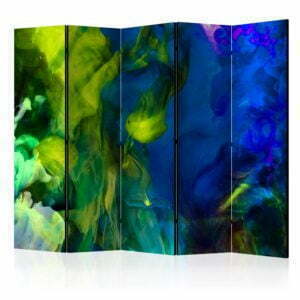 5-teiliges Paravent - Colored flames II II [Room Dividers]