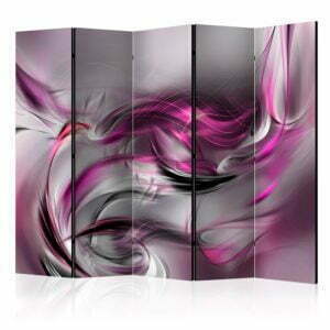 5-teiliges Paravent - Pink Swirls II II [Room Dividers]