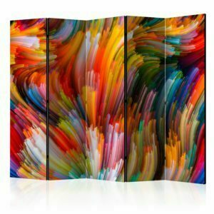 5-teiliges Paravent - Rainbow Waves II [Room Dividers]
