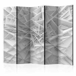 5-teiliges Paravent - White Spider's Web II [Room Dividers]