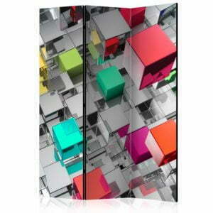 3-teiliges Paravent - Colours of Metal [Room Dividers]