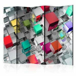 5-teiliges Paravent - Colours of Metal II [Room Dividers]