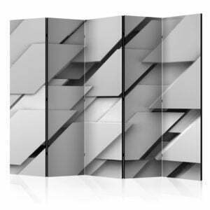 5-teiliges Paravent - The Edge of Gray II [Room Dividers]