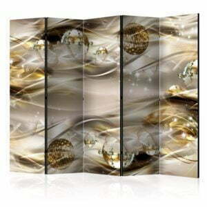 5-teiliges Paravent - Golden Nebula II [Room Dividers]