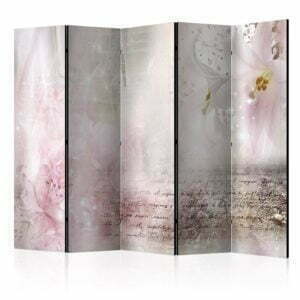 5-teiliges Paravent - Delicate Lilies II [Room Dividers]
