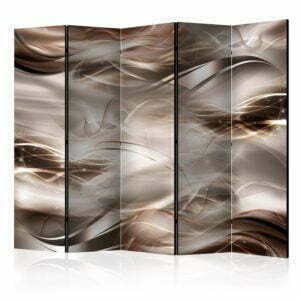 5-teiliges Paravent - Umber Waves II [Room Dividers]