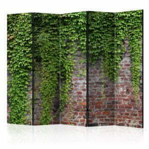 5-teiliges Paravent - Brick and ivy II [Room Dividers]