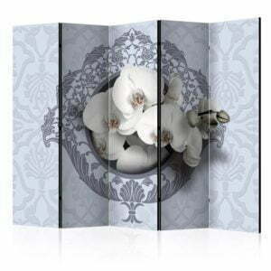 5-teiliges Paravent - Orchids: royal pattern II [Room Dividers]