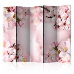 5-teiliges Paravent - Spring Cherry Blossom II [Room Dividers]