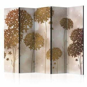 5-teiliges Paravent - Golden Garden II [Room Dividers]
