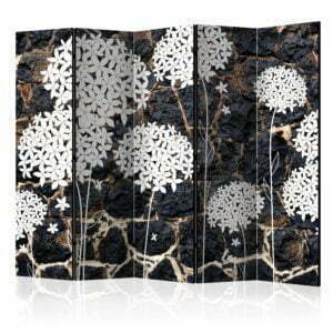 5-teiliges Paravent - Dark Garden II [Room Dividers]