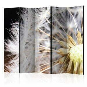 5-teiliges Paravent - Fluffy dandelion II [Room Dividers]