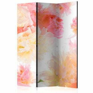 3-teiliges Paravent - Pastel peonies [Room Dividers]