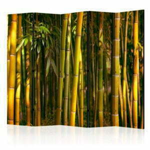 5-teiliges Paravent - Forest of the Setting Sun II [Room Dividers]