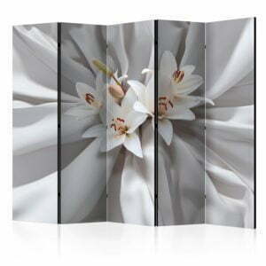 5-teiliges Paravent - Sensual Lilies II [Room Dividers]