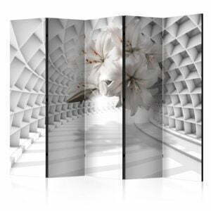 5-teiliges Paravent - Flowers in the Tunnel II [Room Dividers]