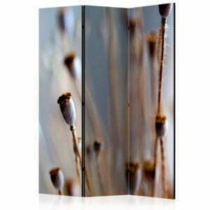 3-teiliges Paravent - Poppy heads [Room Dividers]