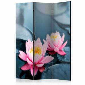 3-teiliges Paravent - Lotus blossoms [Room Dividers]