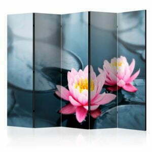 5-teiliges Paravent - Lotus blossoms II [Room Dividers]