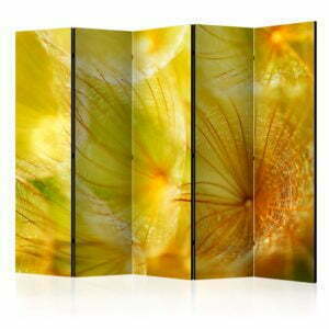 5-teiliges Paravent - Soft dandelion flower II [Room Dividers]