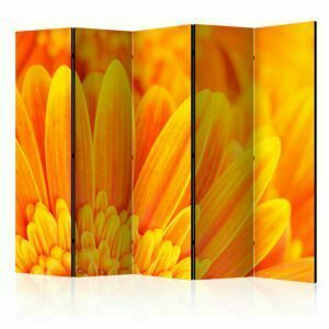 5-teiliges Paravent - Yellow gerbera daisies II [Room Dividers]