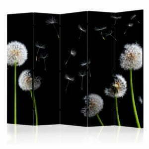 5-teiliges Paravent - Dandelions in the wind II [Room Dividers]