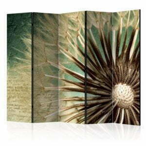 5-teiliges Paravent - Focus on dandelion II [Room Dividers]