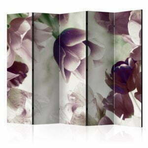 5-teiliges Paravent - Heavenly tulips II [Room Dividers]