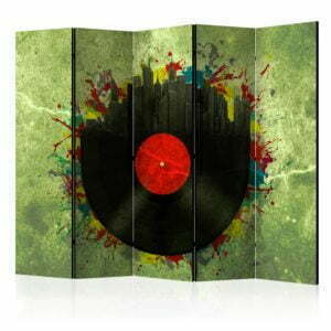5-teiliges Paravent - Colorful melodies of the city II [Room Dividers]