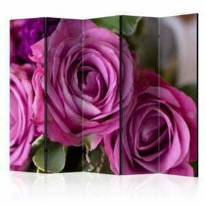 5-teiliges Paravent - Bunch of lila flowers II [Room Dividers]