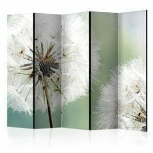5-teiliges Paravent - Two dandelions II [Room Dividers]