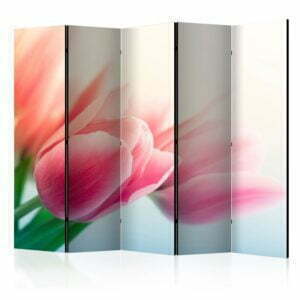 5-teiliges Paravent - Spring and tulips II [Room Dividers]