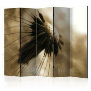 5-teiliges Paravent - dandelion - sepia II [Room Dividers]