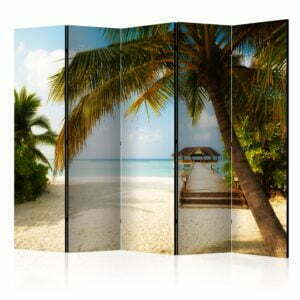 5-teiliges Paravent - Paradise beach II [Room Dividers]