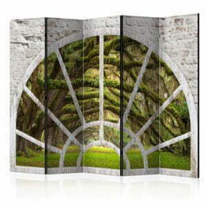 5-teiliges Paravent - Window to Secret Forest II [Room Dividers]
