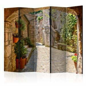 5-teiliges Paravent - Provincial alley in Tuscany II [Room Dividers]