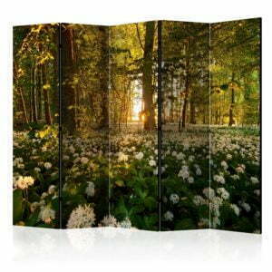 5-teiliges Paravent - Forest flora II [Room Dividers]