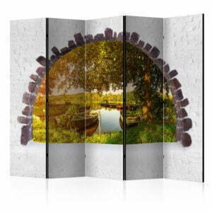 5-teiliges Paravent - Summer Lake II [Room Dividers]