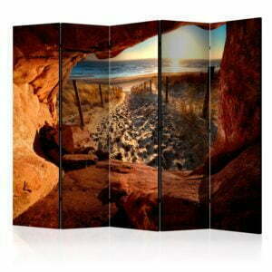 5-teiliges Paravent - Cave: Beautiful Beach II [Room Dividers]