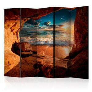 5-teiliges Paravent - Cave: Beach II [Room Dividers]