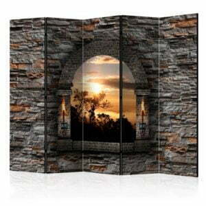 5-teiliges Paravent - Castle Window II [Room Dividers]