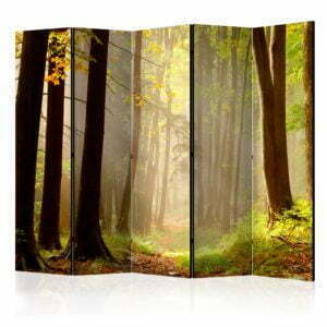 5-teiliges Paravent - Mysterious forest path II [Room Dividers]