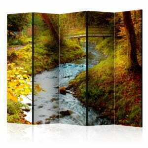 5-teiliges Paravent - brook (sunrise) II [Room Dividers]