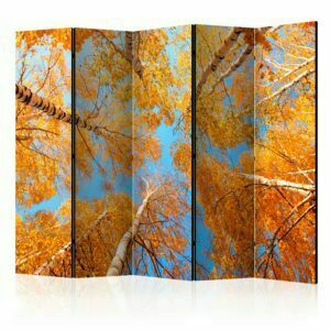 5-teiliges Paravent - Autumnal treetops II [Room Dividers]
